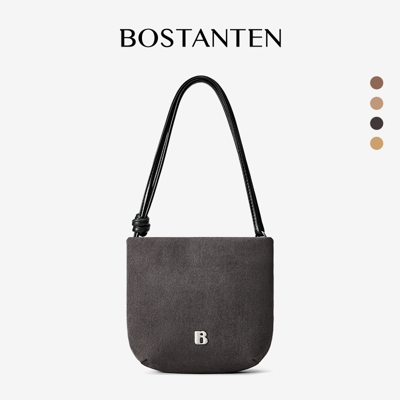 【5.25ใหม่】BOSTANTEN Teddy Bag กระเป๋าผู้หญิงหนังกลับสัมผัสนุ่ม น้ำหนักเบา สายสะพายปรับได้ 3in1 กระเป๋าสะพายข้างแฟชั่น