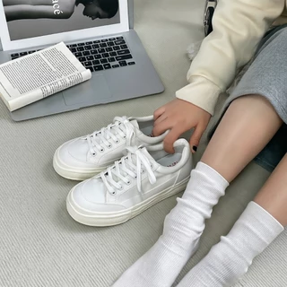 MiSTERY รองเท้าผ้าใบ พื้นรองเท้านุ่ม รุ่น CAKE สีครีม ผู้หญิง SIZE 35-40 MIS-542