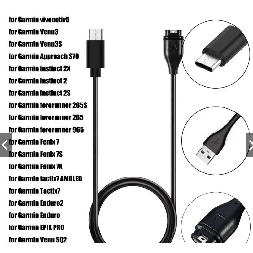 สายชาร์จนาฬิกา 1M สําหรับ Garmin Watch สายชาร์จเร็วพิเศษ