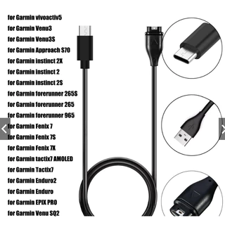 TYPE C/ อะแดปเตอร์ USB Charger Converter แบบพกพา USB เป็นอะแดปเตอร์แม่เหล็กสําหรับ Garmin fenix 5/6/7/8 venu sq/2/2s/s70