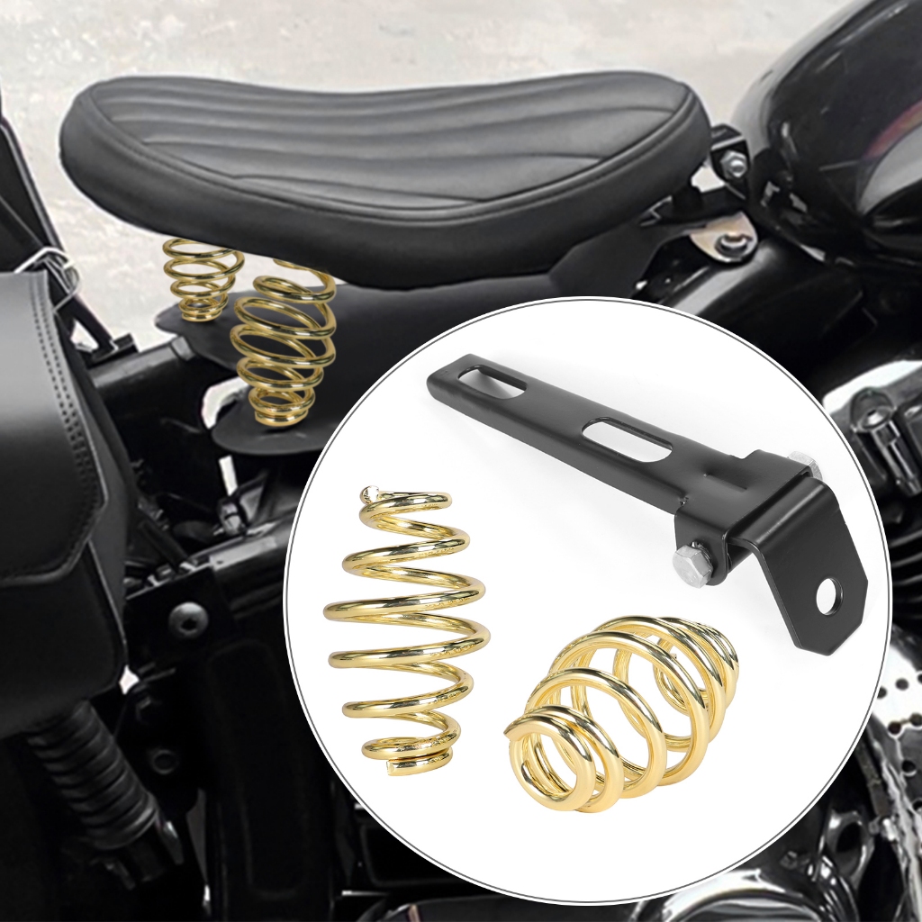 รถจักรยานยนต์ Solo Seat Mount Kit ที่นั่ง 3 "ฤดูใบไม้ผลิคลิปยึดสําหรับ Harley Bobber Chopper Custom Cafe Racer อานที่นั่ง