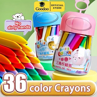 12/24/36 Colors plastic Crayons Painting Safe Non-Toxic coloring set Not Dirty Hand School Art Sets Gift