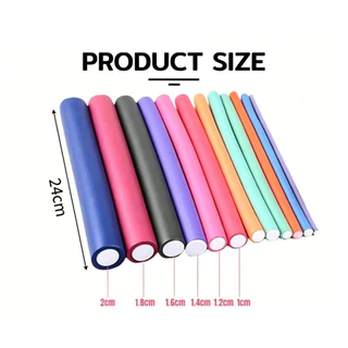 Pinkcool 10 ชิ้น ที่ม้วนผม แบบยืดหยุ่น ก้านดัดผม ทําโฟมนุ่ม งอน บิด ม้วนผม ขายดี