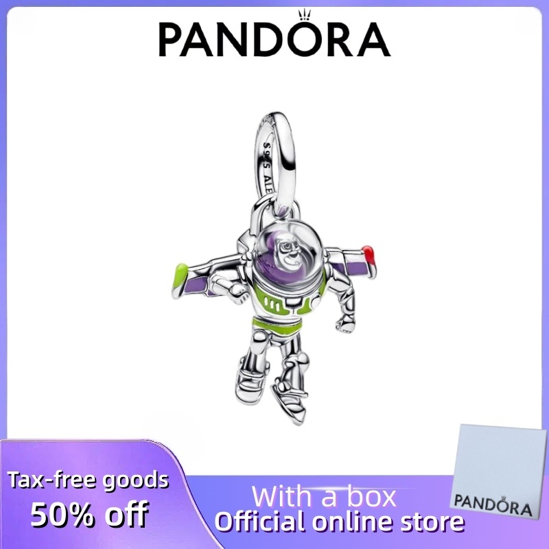 ขายร้อน 100% S925 เงินสเตอร์ลิง Pandora คู่สุภาพสตรี DIY ของขวัญวันเกิด Disney และ Petes Toy Story series Buzz Lightyear จี้