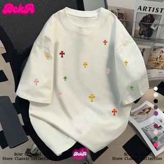 【จัดส่งตลอด 24 ชั่วโมง】🔥BCKRลายการ์ตูนกราฟฟิตี้คอกลมเสื้อoversize⭐ชุดหน้าร้อนผู้หญิงtshirtYG3872
