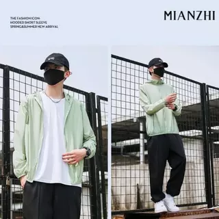MIANZHI เสื้อกันแดด UPF50+ กันน้ำกันฝน ผ้าเย็นเหมือนแอร์ เนื้อบางเบา ใส่สบาย ไม่อับชื้น M-4XL ส่งจากกรุงเทพฯ