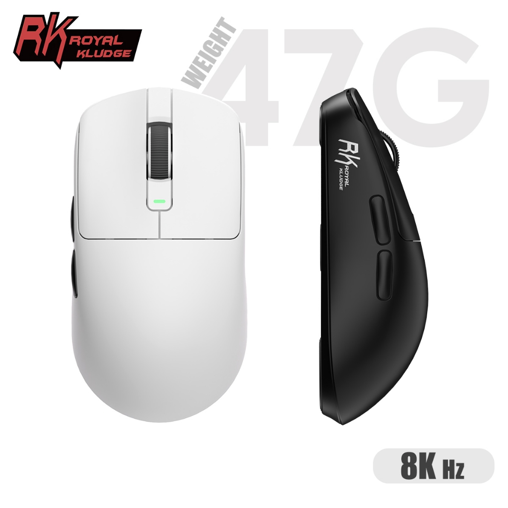 RK M3 Royal Kludge 8k 8000Hz เมาส์ไร้สาย Tri-Mode บลูทูธไร้สาย PAW3950 ชาร์จเมาส์น้ําหนักเบาสําหรับ PC แล็ปท็อป Gaming