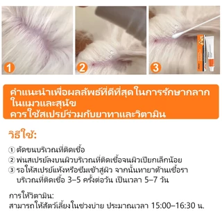 PUAINTA Pipot สเปรย์ผิวสําหรับแมวและสุนัขคันบรรเทาผิวหนังอ่อนโยน Lickable Care 100ml