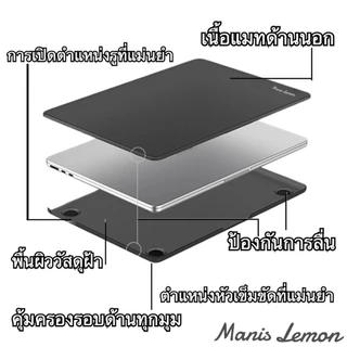 Manis Lemon เคสสำหรับแมคบุ๊ค Thin-Light อะคริลิคฝ้า Case for Macbook Pro Air Neo M5 M4 M3 M2 M1 15.3 14.2 13.6 13 2022 2021 รุ่นใหม่ล่าสุด