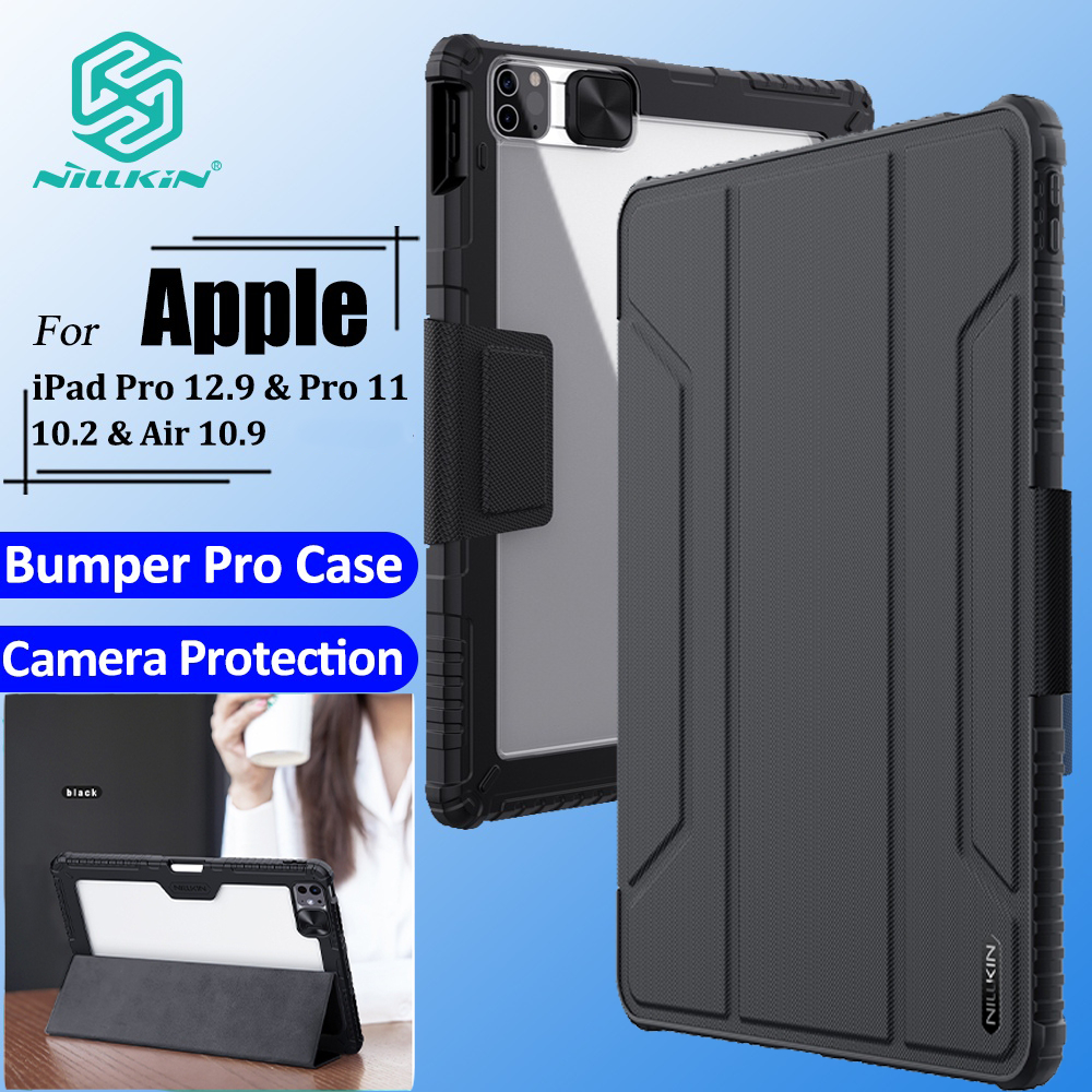 Nillkin 360° ป้องกันกรณีสําหรับiPad Air 11 2026 25 24 Pro 12.9 Pro 11 2021 2020 10.2 8th Mini 6 Air 6 Air 5 Air 4 Air 10.9 2020 กรณีหรูหราโปร่งใสกันกระแทก
