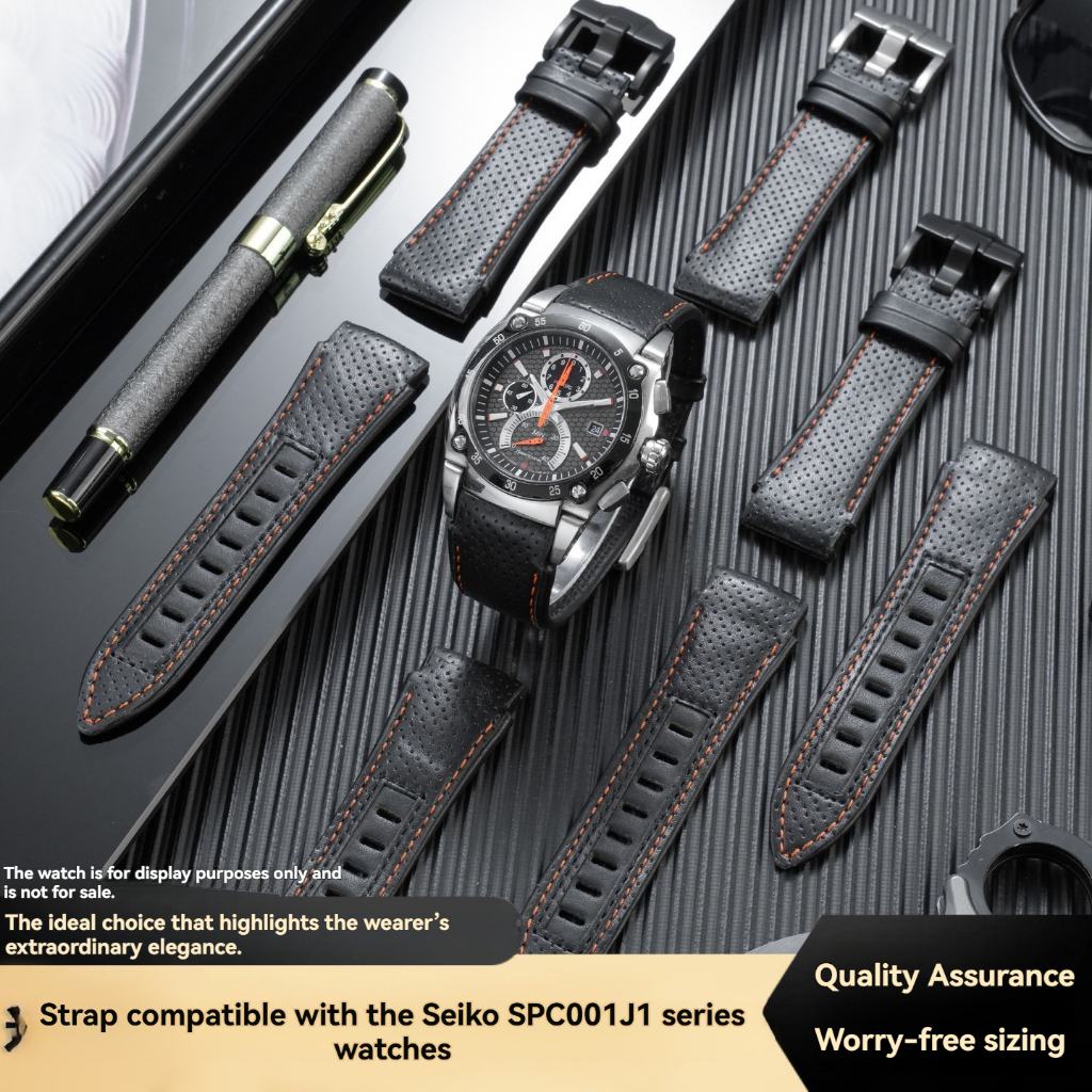 เหมาะสําหรับ SEIKO SEIKO Premier Series สายรัดข้อมือผู้ชาย SPC003 SPC039 SNJ021 SNA749 สายนาฬิกาหนัง