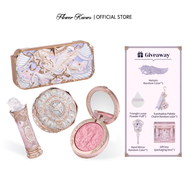 Flower Knows Knight Unicorn Collectionชุดของขวัญแต่งหน้า 4 ชิ้น