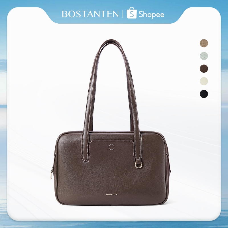 BOSTANTEN Speedy Bag กระเป๋าสะพายไหล่ผู้หญิง กระเป๋า Tote ใบใหญ่ จุของเยอะ กระเป๋าถือทำงาน สไตล์เกาหลี เรียบหรู ใช้งานได้ทุกวัน