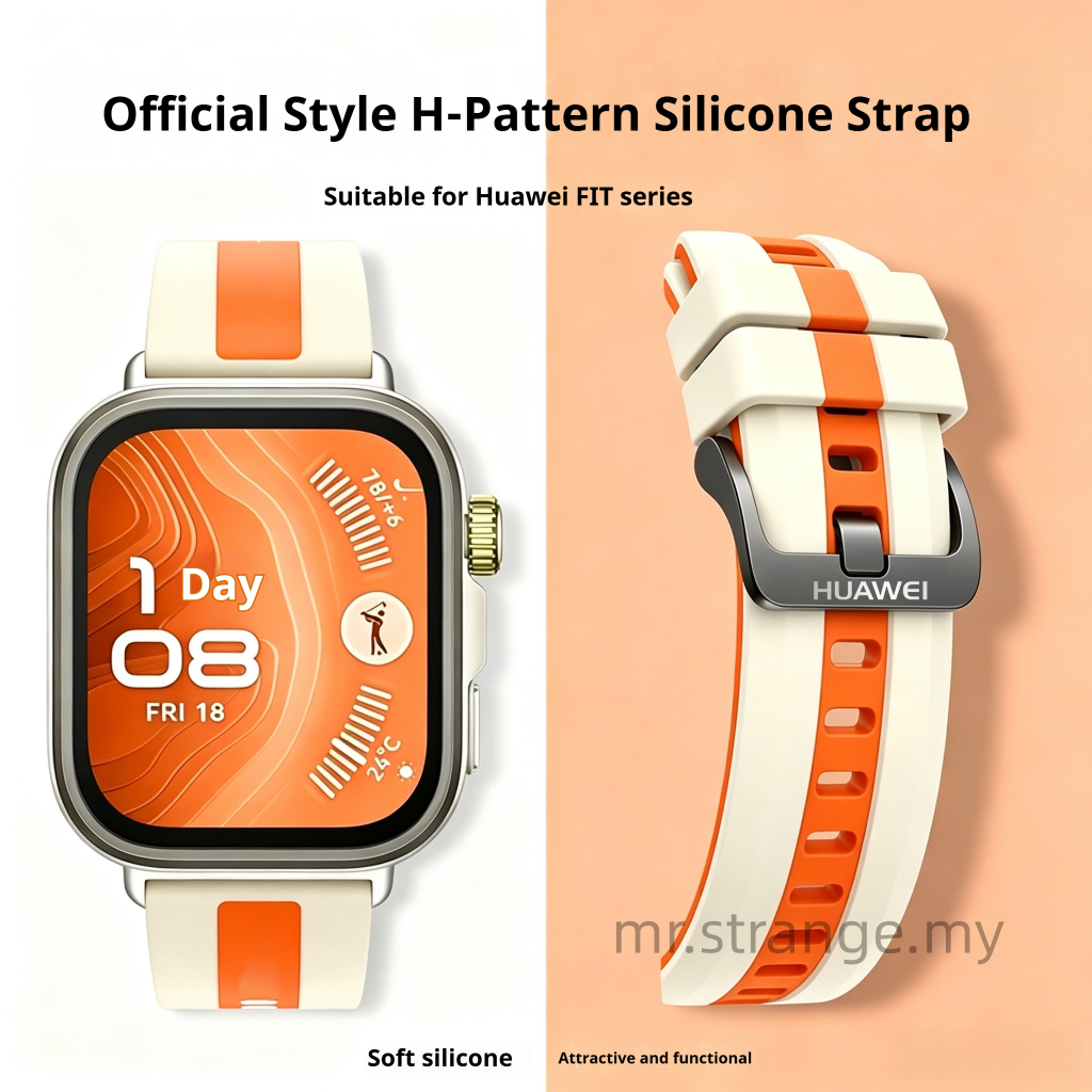 Huawei Watch-Fit3-Fit4-fit4pro -Fit 5-Fit 5pro dual-สีซิลิโคนกีฬานาฬิกา