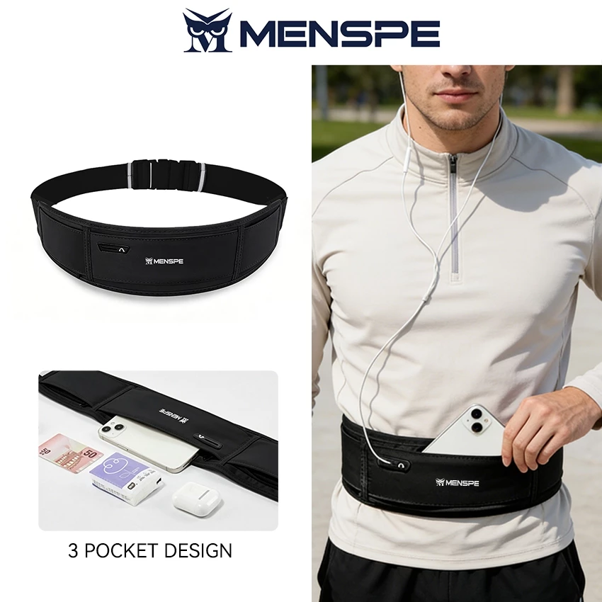 MENSPE กีฬาเอวกระเป๋าเข็มขัดเอว Cross Body กระเป๋าวิ่ง Pounch ปรับวิ่งแพ็คกันน้ําเอวกระเป๋าเงินโทรศัพท์ Fanny Pack เข็มขัดจ๊อกกิ้ง