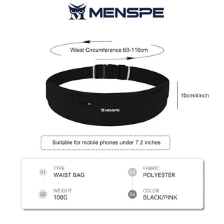 MENSPE กีฬาเอวกระเป๋าเข็มขัดเอว Cross Body กระเป๋าวิ่ง Pounch ปรับวิ่งแพ็คกันน้ําเอวกระเป๋าเงินโทรศัพท์ Fanny Pack เข็มขัดจ๊อกกิ้ง