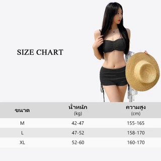 AEX อย่างเป็นทางการสไตล์เกาหลี 3in1 ชุดบิกินี่ผู้หญิงแขนยาวริบบิ้นพิมพ์ชุดว่ายน้ํา Beachwear