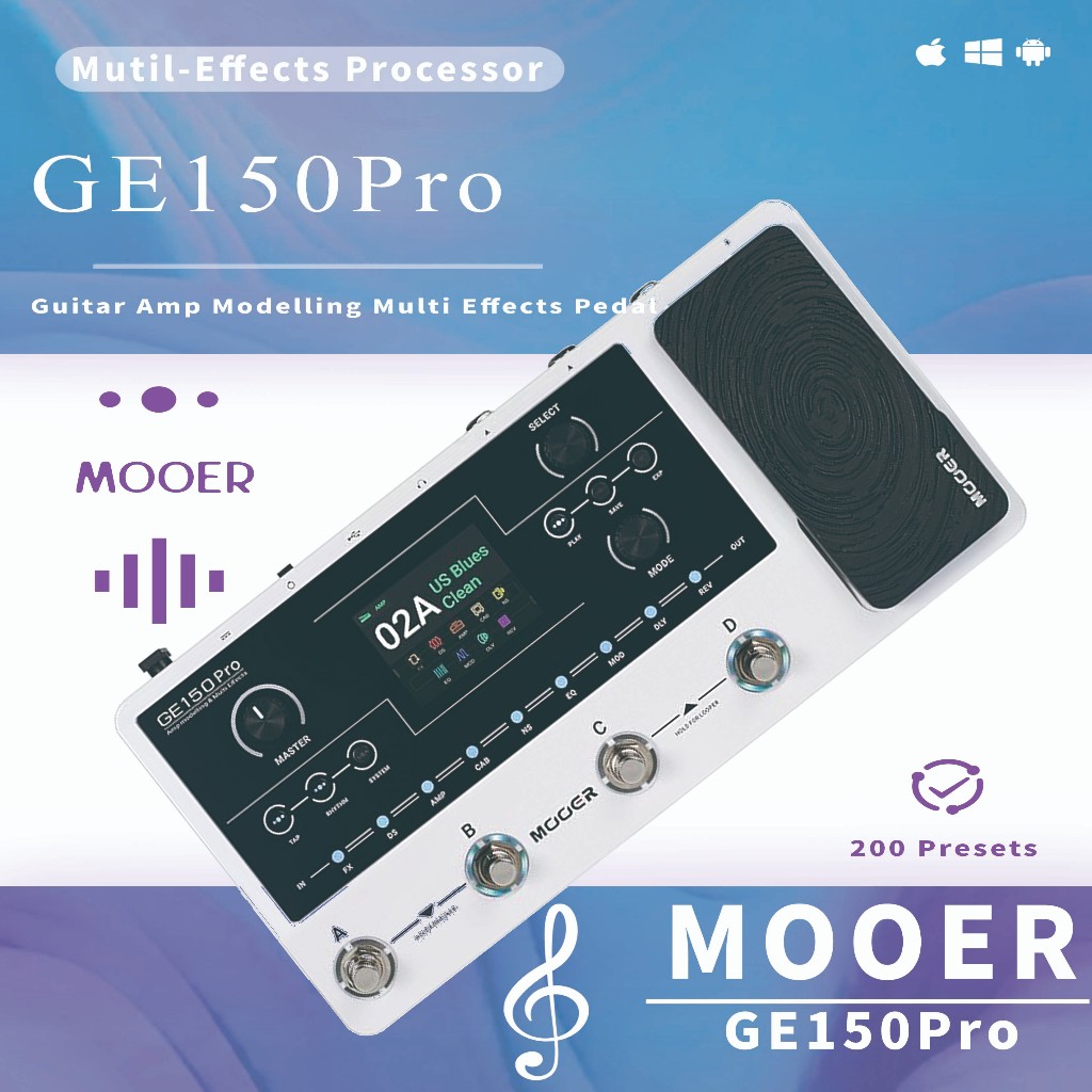 GE150 Pro/Pro Li อัจฉริยะหลายเอฟเฟกต์ GE150 Pro / GE150 Pro Li เอฟเฟกต์กีตาร์