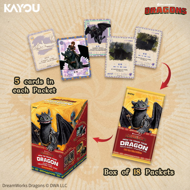 KAYOU How to Train Your Dragon-Dragon Seeking Collection Card-Ride the Wind Edition-SEA-Series 1 -US