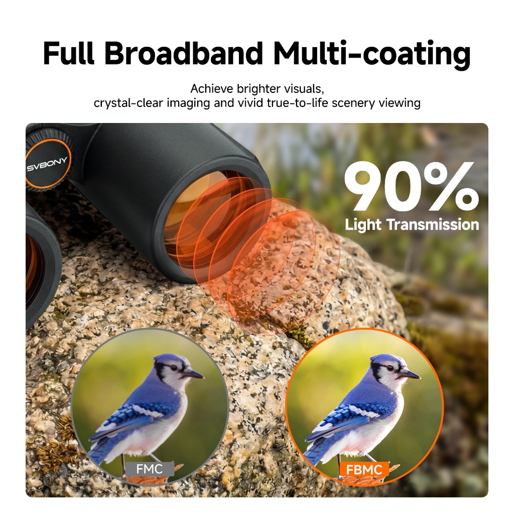 Svbony SA207 8x32 APO Birding กล้องส่องทางไกลไนโตรเจนที่เต็มไปด้วย IPX7 กันน้ํา FBMC สําหรับ Tropical Bird ดูและกลางแจ้ง — صورة 6