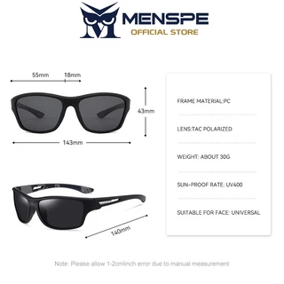 MENSPE แว่นกันแดดโพลาไรซ์ผู้ชายแว่นกันแดดแว่นตากีฬากลางแจ้ง UV400 กันแดดการมองเห็นสะอาดน้ําหนักเบา