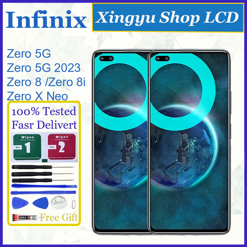 ต้นฉบับสําหรับ Infinix Zero 5G/5G 2023 Zero 8/8i Zero X Neo จอแสดงผล LCD หน้าจอสัมผัสเปลี่ยน