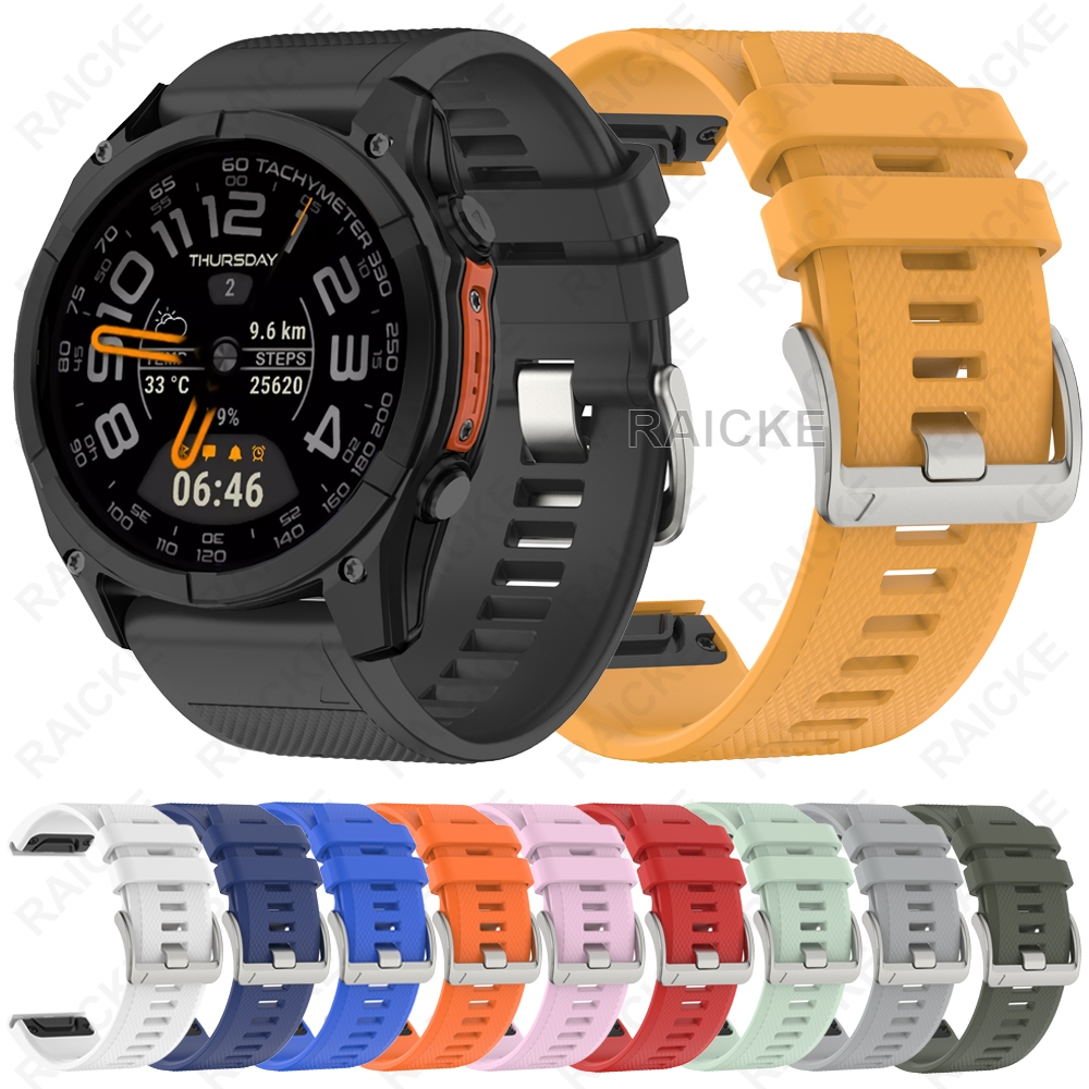สายรัดกีฬากันน้ำสายรัดซิลิโคนปรับได้สำหรับ Garmin Fenix 9 8 51mm 47mm / 7X pro / 6 / 5X Plus / Fenix3 HR / Forerunner 970 965 955 945 935