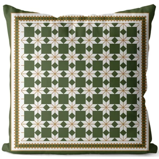 ปลอกหมอนสองด้านศิลปะสีเขียว ขนาด 70×70 60×60 55×55 40×40 สําหรับโซฟา ตกแต่งบ้าน