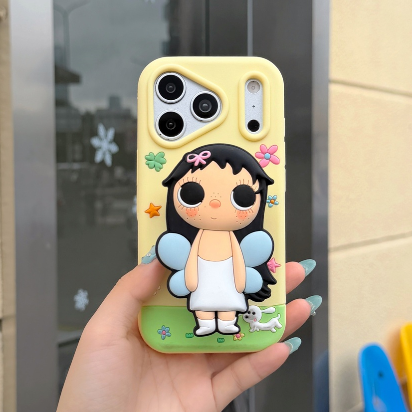 สําหรับกรณี iphone 17 PRO MAX 16 PRO MAX 3D สามมิติการ์ตูนซิลิโคน Soft Case