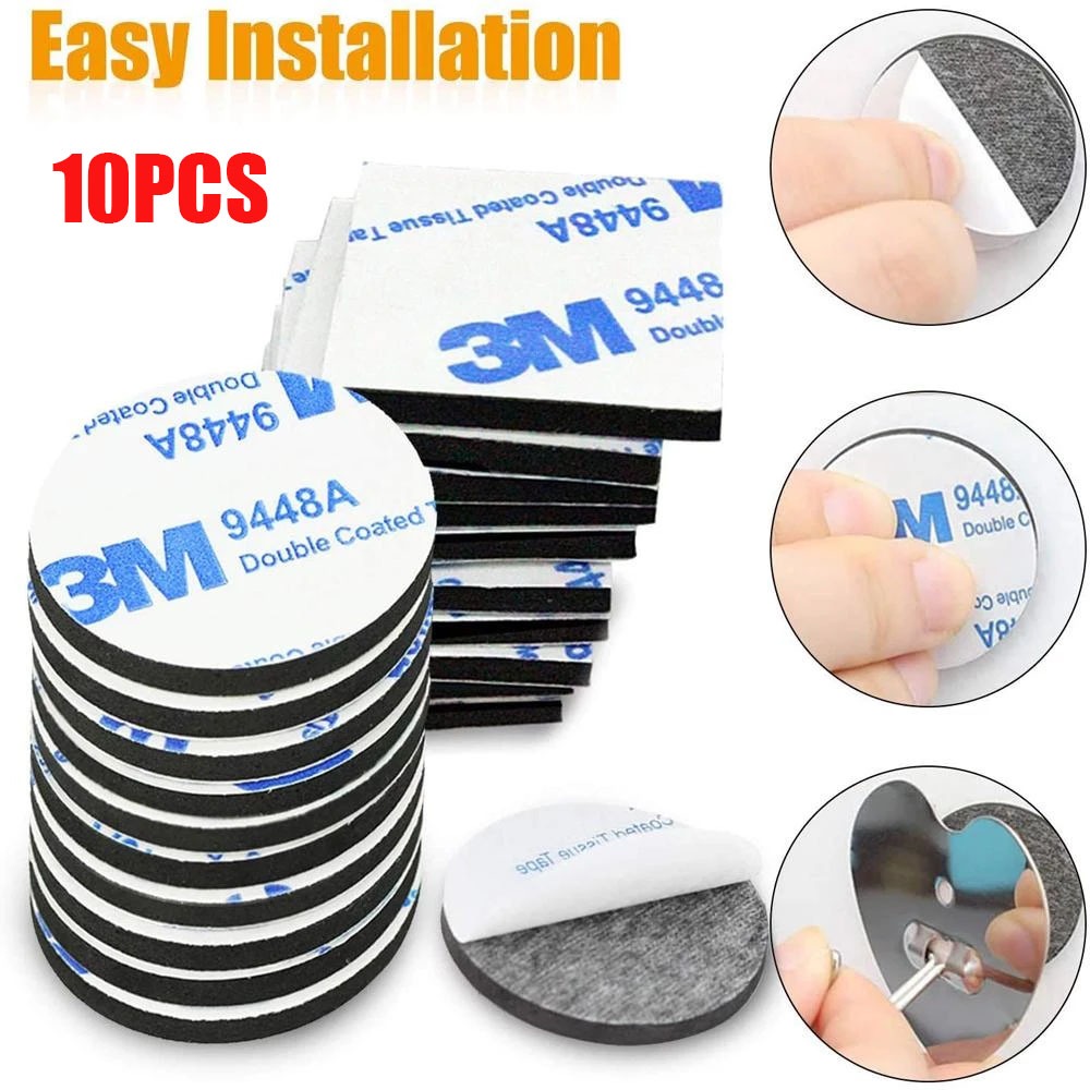 10PCS 3M Self กาวEVAโฟมเหนียวStrong Padเทปติดตั้งสองด้านสีดําสีขาวหลายขนาดรวมสแควร์รอบ