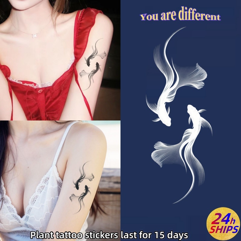 ลายราศีมีนสาวเซ็กซี่ รอยสักชั่วคราวกันน้ําติดทนนาน 15 วัน