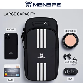 MENSPE กระเป๋ารัดแขนกีฬา สะท้อนแสง กันน้ํา ใส่โทรศัพท์มือถือ สําหรับออกกําลังกาย วิ่ง ฟิตเนส ยูนิเซ็กส์
