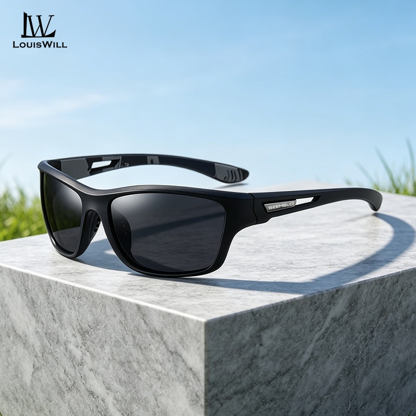 LouisWill Polarized Sunglasses UV400 น้ําหนักเบา ป้องกันรังสี UV สําหรับขี่จักรยาน วิ่ง กลางแจ้ง ผู้ชาย/ผู้หญิง