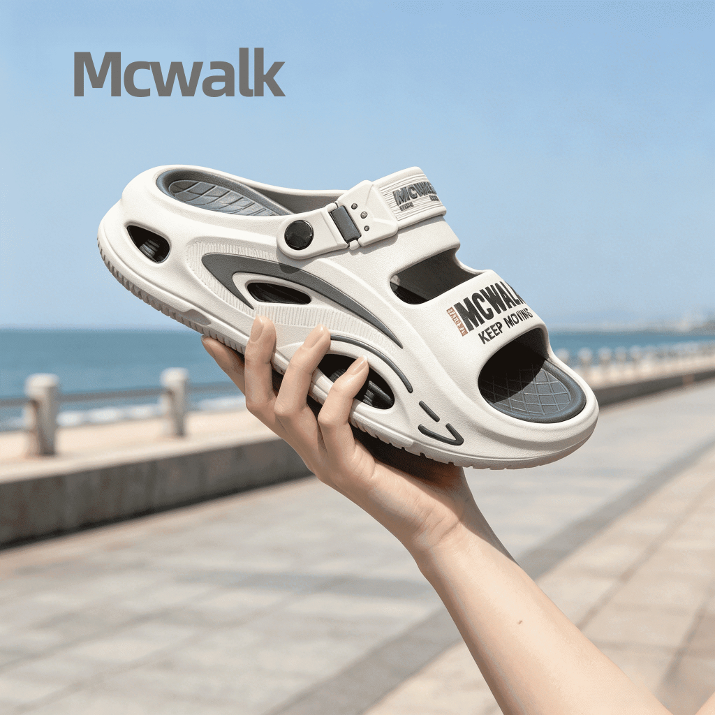 MCWALK รองเท้าแตะ EVA ยูนิเซ็กซ์ กันลื่นพื้นรองเท้า รองรับอุ้งเท้า ทนสึกหรอ กันกลิ่น คอมมิวท์ขับรถ