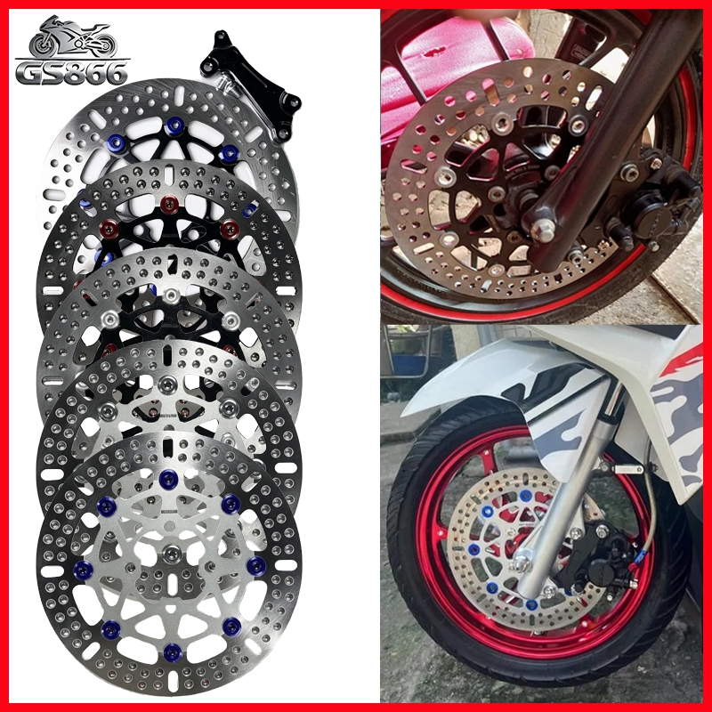 จานหน้าโต Click 125 V1/V2/V3/Beat CNC Floatings Disc Ligthen 260mm With Bracket Front （4 หลุม）