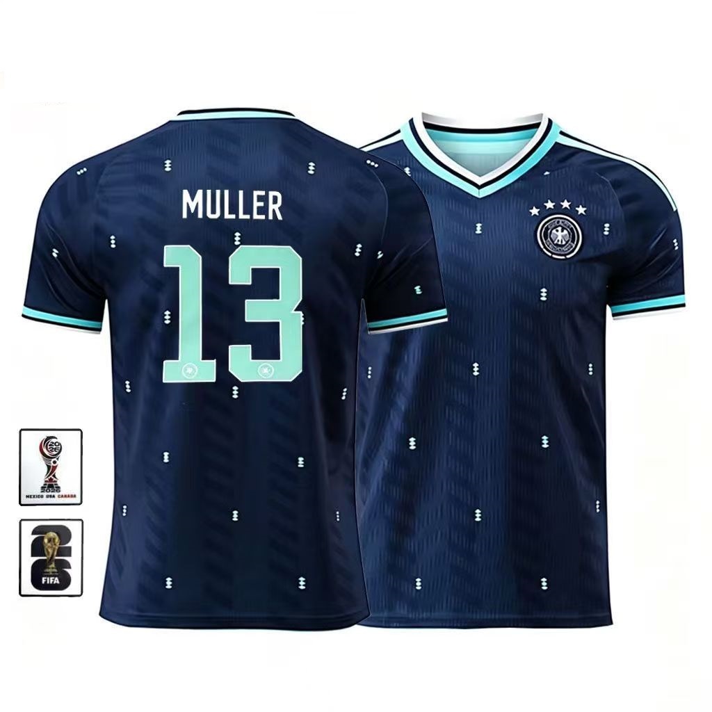 Germany Die Mannschaft 2026 เสื้อเยือนปัก 4 ดาว Crest 72nd Anniversary Match Kit