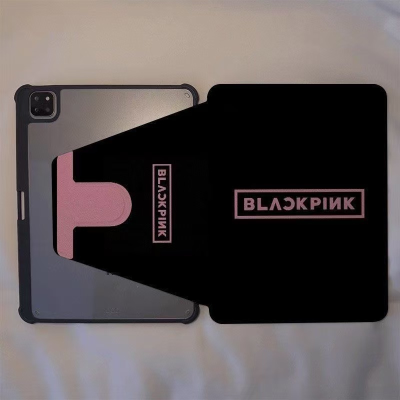 เคส iPad BLACKPINK 360° ขาตั้งหมุนได้พร้อมช่องเสียบปากกา,ฝาครอบกันกระแทกสําหรับiPad 11th 10th 9th Air 7 5 4 Pro 11 Mini 6 Auto Sleep Wake