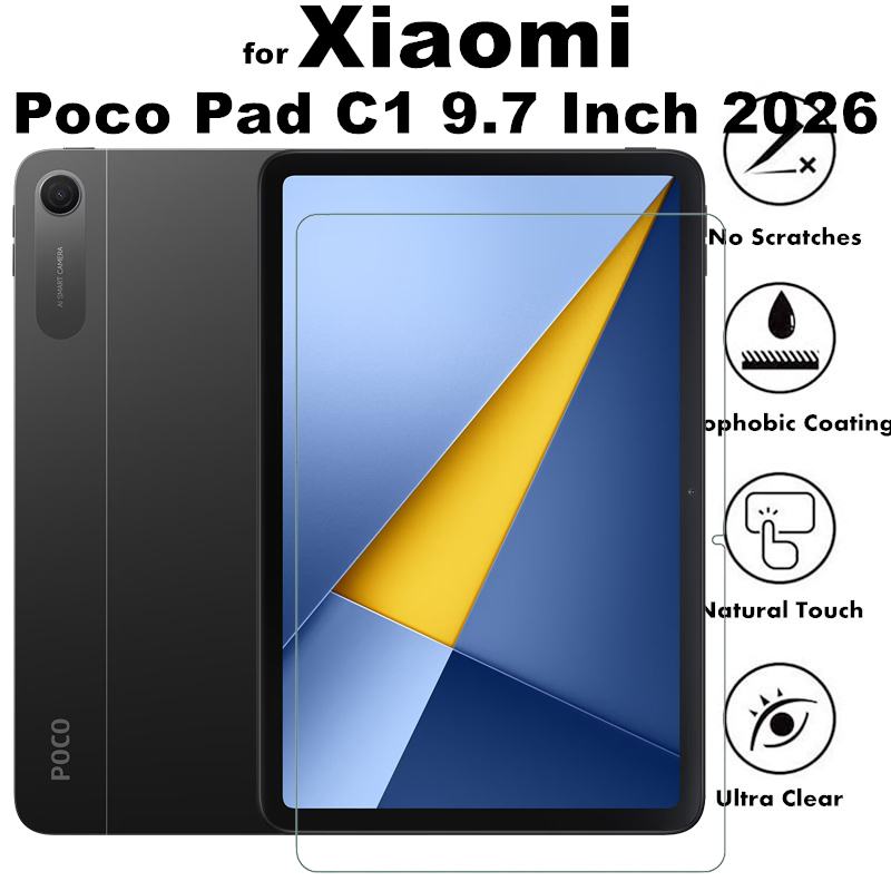 สําหรับ Xiaomi Poco Pad C1 PocoC1 9.7 นิ้ว 2026 แท็บเล็ตป้องกันหน้าจอ Anti-Scratch 9H ความแข็งฟิล์มกระจกนิรภัย