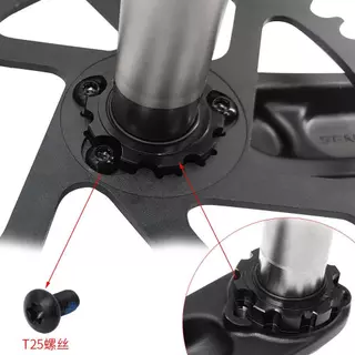 ขาจานรวมจักรยานรุ่น XT ดีไซน์โฮลโลว์ น้ำหนักเบา เทคโนโลยี CNC กัดละเอียด ใบจาน 36T สีดำดำเงา แข็งแรงทนทานสำหรับเสือภูเขา