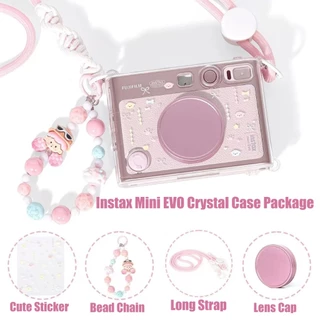 โปร่งใสเคสใสปลอกฝาครอบป้องกันสําหรับ Fujifilm Instax Mini Evo กรณี Evo Mini เลนส์อุปกรณ์เสริม
