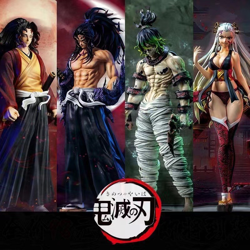 ฟิกเกอร์ Demon Slayer Upper Moon, Kokushibo / Gyutaro / Daki / Yoriichi PVC ของเล่นสะสมรูปปั้นอะนิเม