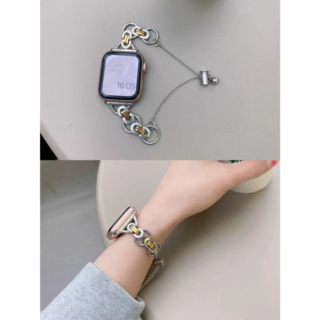 สายรัดโลหะ correa Link สําหรับ Apple Watch Series 11/10/9/8/7/6/5/4/3/2/1 SE 38/40/41/42/44/45/46/49 มม.
