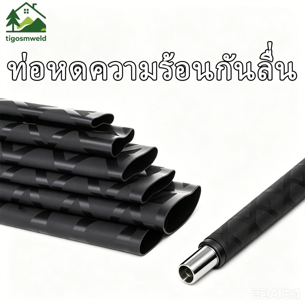 [CO] ท่อหดความร้อนกันลื่นสําหรับคันเบ็ด/รถแทรกเตอร์/ด้ามจับ/เทปพันด้ามจับไม้แบดมินตัน 1M 18-40mm TH