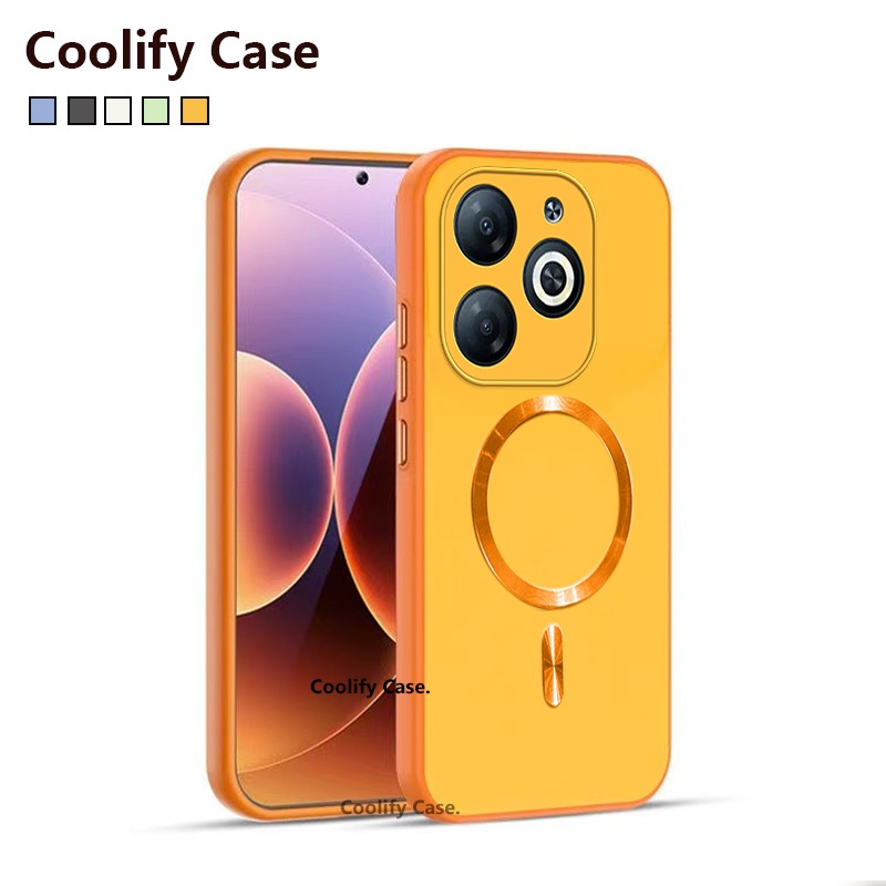 สําหรับ infinix Smart 9 8 Pro Hot 40i 40 Pro Tecno Spark 20 20C G0 2024 เคสโทรศัพท์แม่เหล็ก Matte ผิ