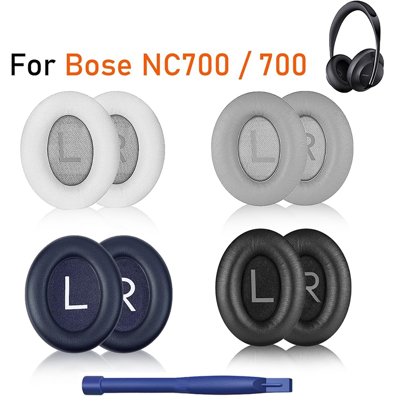 เหมาะสําหรับ Bose 700 หูฟัง Cancelling (NC700) แผ่นรองหูฟังเปลี่ยนหนัง PU นุ่มหรูหราหน่วยความจําโฟมโฟมทนทานพิเศษแผ่นรองหูฟัง