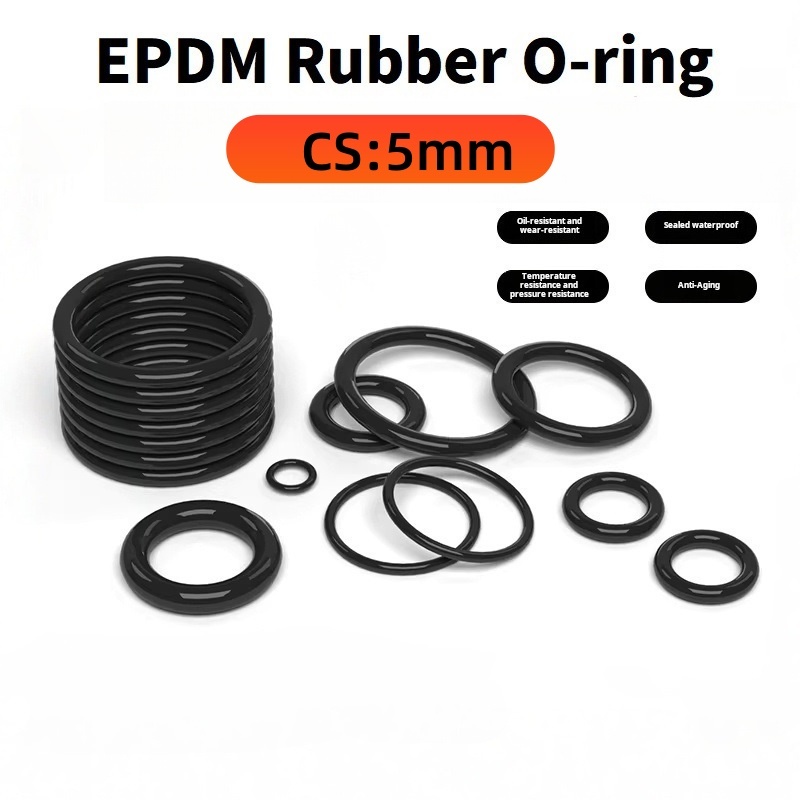 ลวดโอริงยาง EPDM เส้นผ่านศูนย์กลาง 5 มม. แหวนปิดผนึก EPDM ที่ทนต่อการสึกหรอ