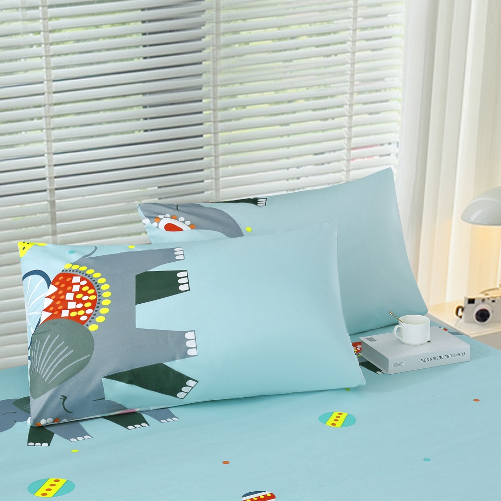 ปลอกหมอนกันน้ำ(2 ใบ) 48*74 ซม กันน้ำกันไรฝุ่น ป้องกันเหงื่อ ซักเครื่องได้ ลายการ์ตูนน่ารัก โพลีเอสเตอร์