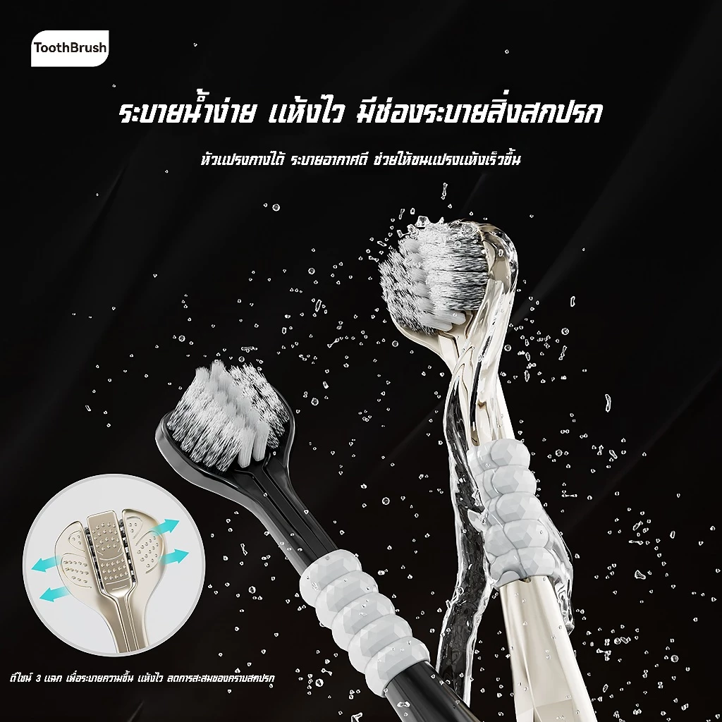 แปรงสีฟันขนนุ่ม สำหรับผู้ใหญ่ แพ็คประหยัด thumbnail 6
