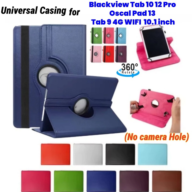 สําหรับ Universal แท็บเล็ตพีซีปลอกสําหรับ Blackview Tab 13 12 Tab12 Pro Oscal Pad 13 10.1 นิ้ว Tab 9 4G WIFI 10.1 นิ้วกรณีพลิกหนัง 360 หมุนกันกระแทก (ไม่มีกล้อง H