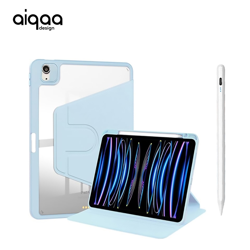 AIQAA สําหรับ iPad Case Air8 7 6 5 4 3/M4/M3/M2 (11/13-Inch) iPad 12 11 10 9 8 7 6 5gen , iPad Pro M4 M3(2018-2026 องศา)(รวมปากกาหมุน ฝาครอบป้องกันขาตั้ง